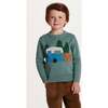Kids Boys Sweater, Green Camper - Sweaters - 2