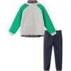 Kids Buttondown & Twill Pant Set, Grey Cardigan - Mixed Apparel Set - 4