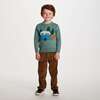 Kids Boys Sweater, Green Camper - Sweaters - 3