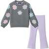 Infant Sweater & Legging Set, Groovy Blossoms - Mixed Apparel Set - 1 - thumbnail