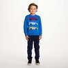 Kids Boys Sweater, Blue Race Car - Sweaters - 3