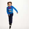 Kids Boys Sweater, Blue Race Car - Sweaters - 4