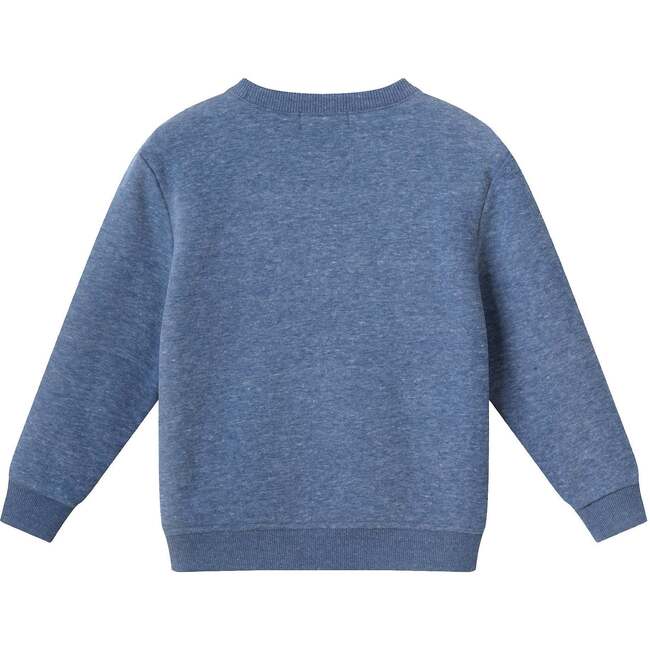 Kids Applique Sweatshirt, Navy Polar Bear - Sweatshirts - 2