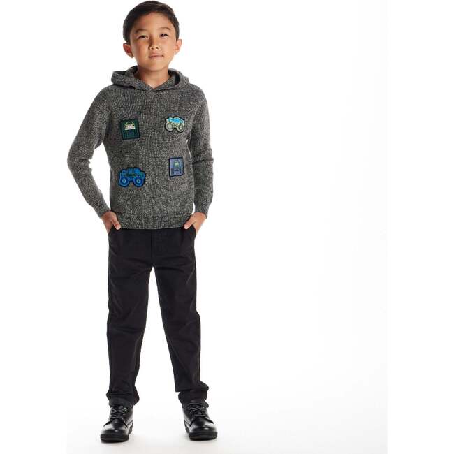 Kids Boys Hooded Sweater, Monster Truck - Sweaters - 5