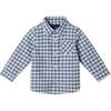 Infant Buttondown Denim Jogger Set, Grey Gingham - Mixed Apparel Set - 2