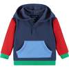 Infant Hooded Lounge Set, Navy Waffle - Mixed Apparel Set - 3