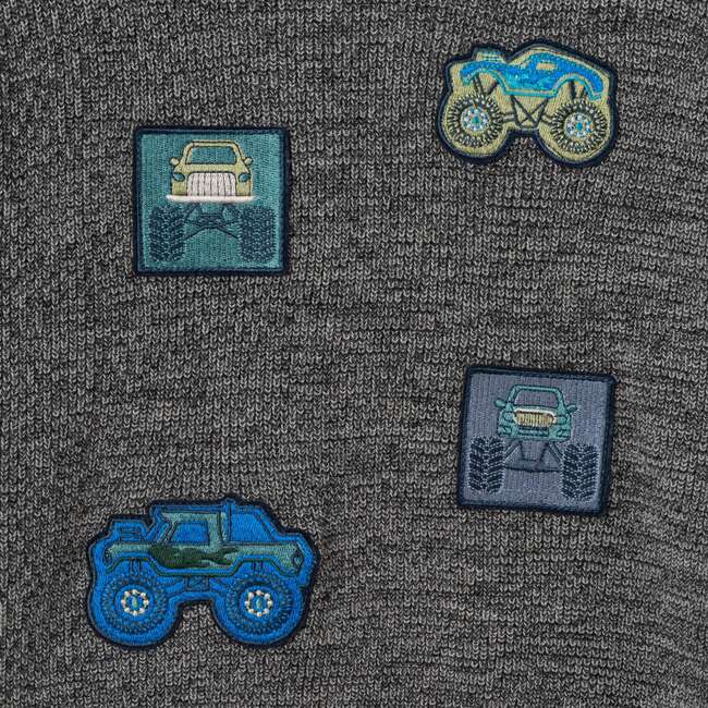 Kids Boys Hooded Sweater, Monster Truck - Sweaters - 6