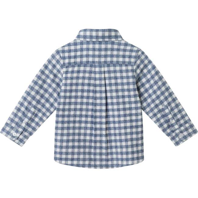 Infant Buttondown Denim Jogger Set, Grey Gingham - Mixed Apparel Set - 3