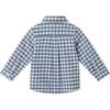Infant Buttondown Denim Jogger Set, Grey Gingham - Mixed Apparel Set - 3