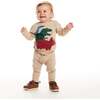 Infant Baby Sweater Set, Beige Dino - Mixed Apparel Set - 2