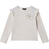 Kids Beige Speckled Graphic Tee & Bubble Skirt Set, Best Friends - Mixed Apparel Set - 6