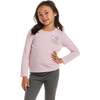 Girls Speckled Long Sleeve Tee| Pink Flowers - T-Shirts - 2