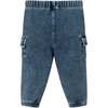 Infant Buttondown Denim Jogger Set, Grey Gingham - Mixed Apparel Set - 5
