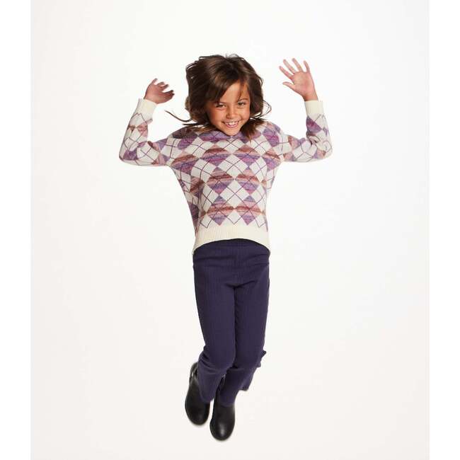 Kids Argyle Sweater & Ribbed Flare Pant Set - Mixed Apparel Set - 3