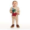 Infant Baby Sweater Set, Beige Dino - Mixed Apparel Set - 3