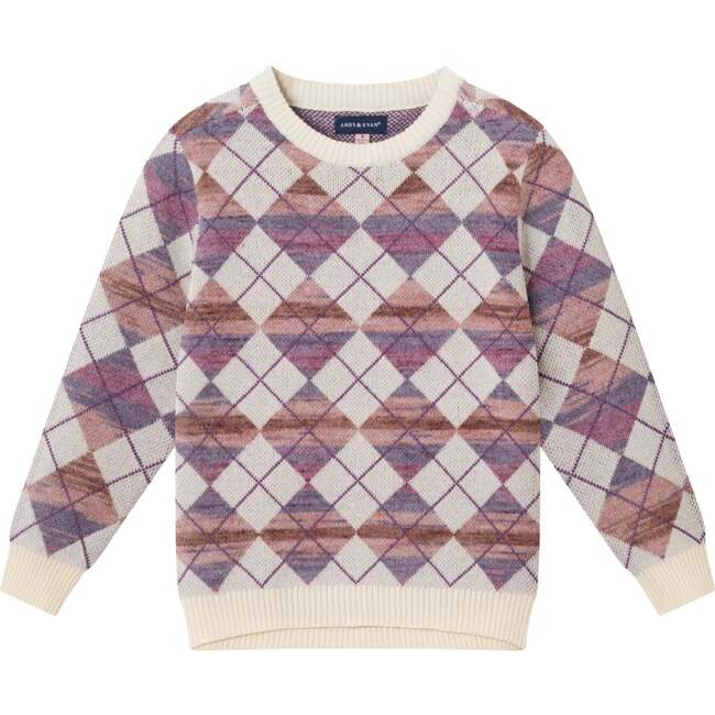 Kids Argyle Sweater & Ribbed Flare Pant Set - Mixed Apparel Set - 5