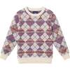 Kids Argyle Sweater & Ribbed Flare Pant Set - Mixed Apparel Set - 5