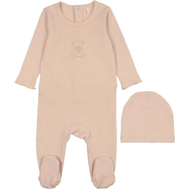 Vintage Bear Footie, Pink