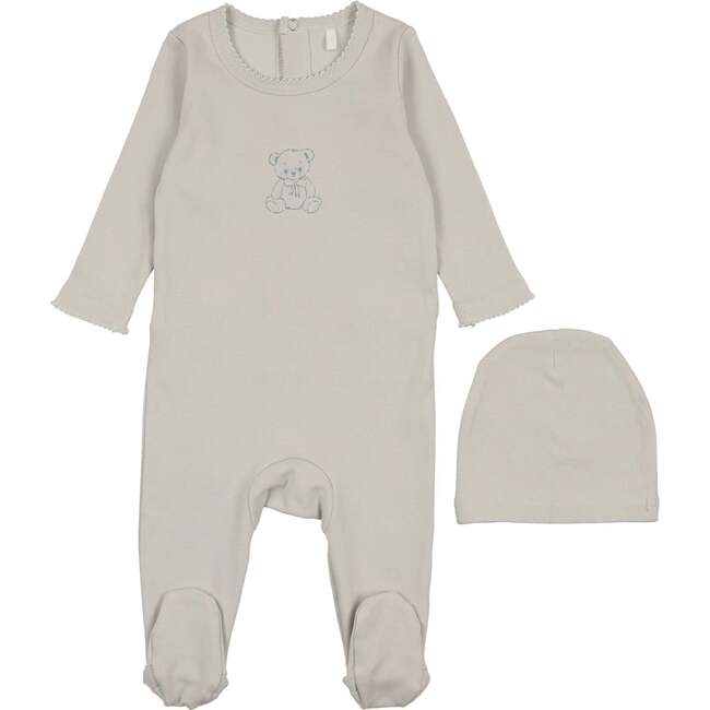 Vintage Bear Footie, Blue