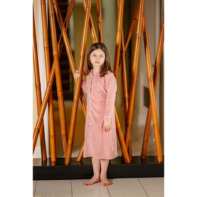 Velour Nightgown, Dusty Pink - Nightgowns - 2