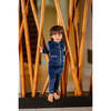 Velour PJ, Navy - Pajamas - 2