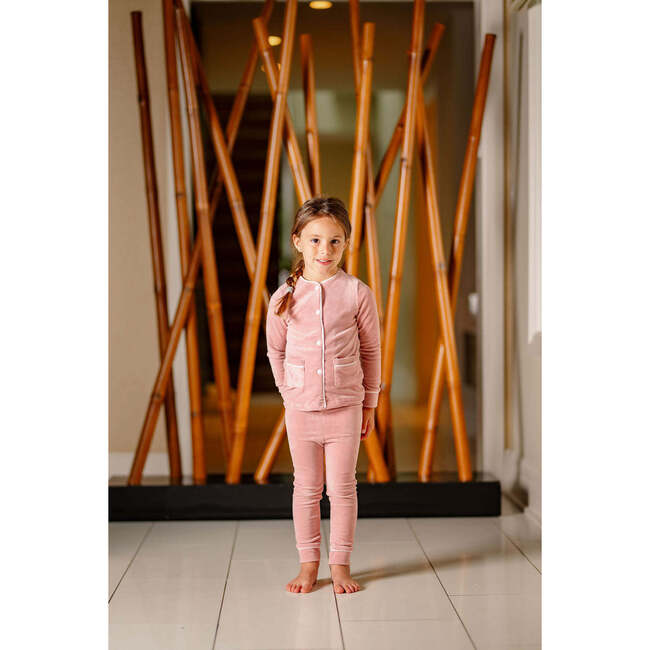 Velour PJ, Dusty Pink - Pajamas - 2