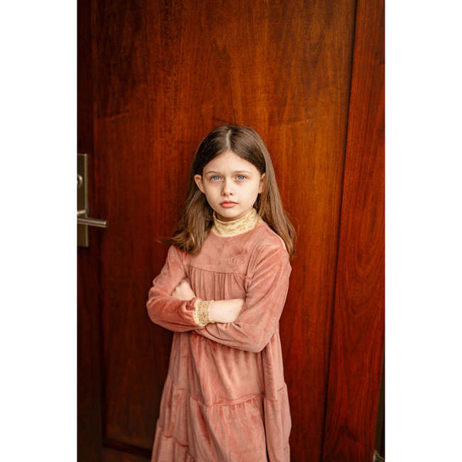 Velour Robe, Dusty Pink - Robes - 2