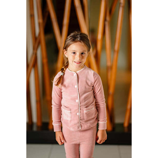 Velour PJ, Dusty Pink - Pajamas - 3