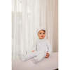 Velour Embroidered Footie, Blue - Footie Pajamas - 2