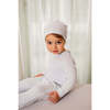 Velour Embroidered Footie, Blue - Footie Pajamas - 3