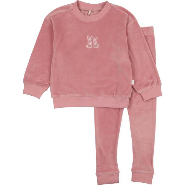 Velour Bunny Set, Pink