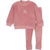 Velour Bunny Set, Pink - Pajamas - 1 - thumbnail