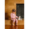 Velour Bunny Set, Pink - Pajamas - 2