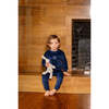 Velour Bunny Set, Blue - Pajamas - 2