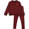 Varsity Set, Burgundy - Mixed Apparel Set - 1 - thumbnail