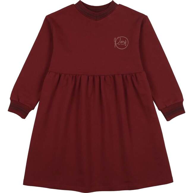 Varsity Dress, Burgundy
