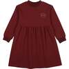 Varsity Dress, Burgundy - Dresses - 1 - thumbnail