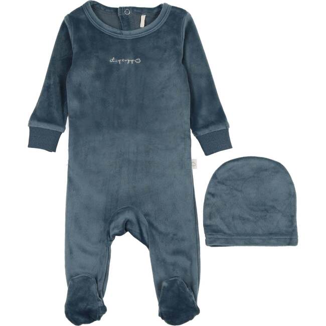 Stay Cozy Footie, Royal Blue