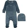 Stay Cozy Footie, Royal Blue - Footie Pajamas - 1 - thumbnail