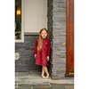 Varsity Dress, Burgundy - Dresses - 3