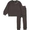 Pouf Embroidered Set, Dark Grey - Mixed Apparel Set - 1 - thumbnail