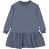 Pouf Sweater Dress, Blue - Dresses - 1 - thumbnail