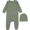 Henley Footie, Sage - Footie Pajamas - 1 - thumbnail