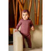 Pouf Embroidered Footie, Berry - Footie Pajamas - 3