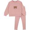 Bear Sweatsuit, Pink - Mixed Apparel Set - 1 - thumbnail