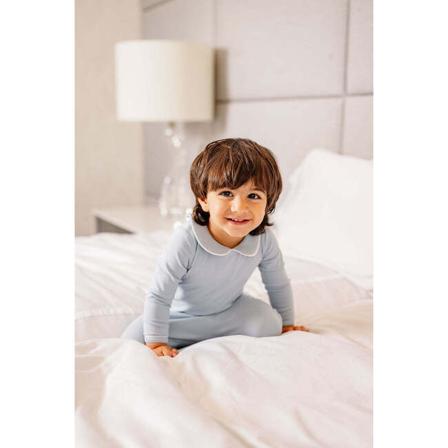 Collar Footie, Blue - Footie Pajamas - 3