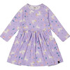 Jersey Dress with Pockets, Lilac Unicorn Print - Dresses - 1 - thumbnail