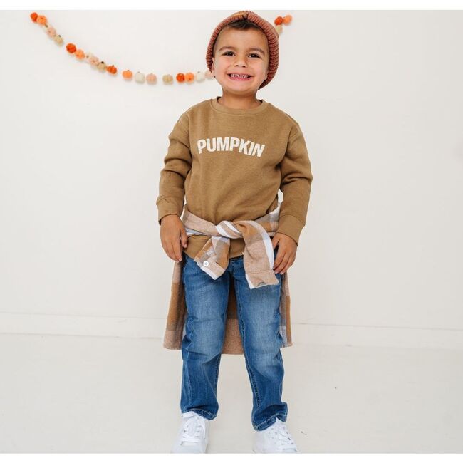 Pumpkin Sweatshirt, Mocha - Sweatshirts - 2