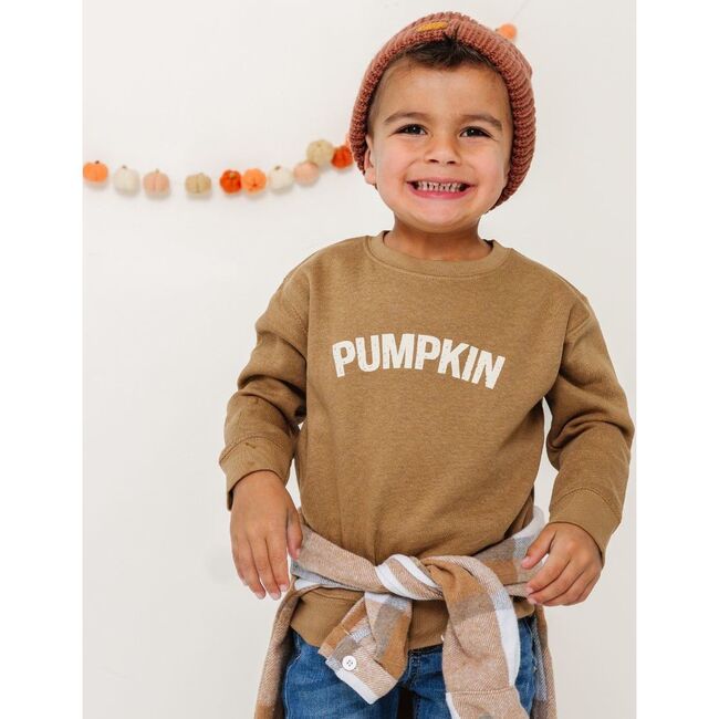 Pumpkin Sweatshirt, Mocha - Sweatshirts - 3