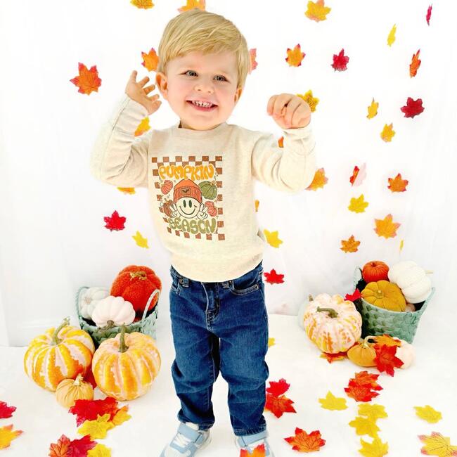 Pumpkin Season Sweatshirt, Natural - Sweatshirts - 5